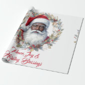 Kerstvakantie Zegeningen Plat Kaart Cadeaupapier (Uitgerold)