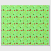 Kerstvakantie zeilboot cadeaupapier (Vlak)