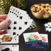 Kerstvakantie zeilen pokerkaarten (Insitu)