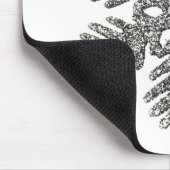 Kerstvakantie zilveren sneeuwvlok ster ontwerp. muismat (Hoek)