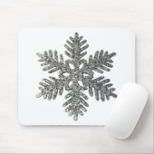 Kerstvakantie zilveren sneeuwvlok ster ontwerp. muismat (Met muis)