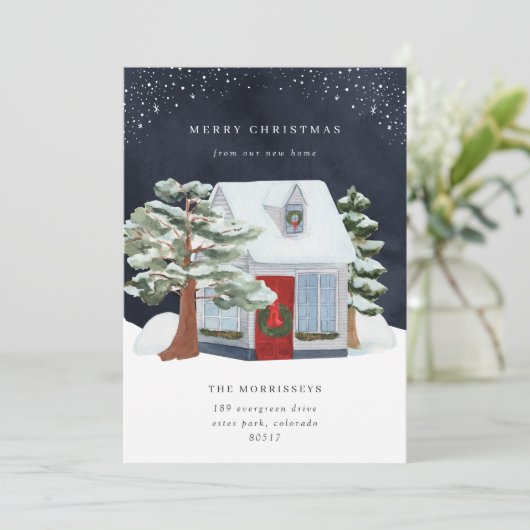 Kerstvakantieaankondiging Aankondiging (Staand voorkant)