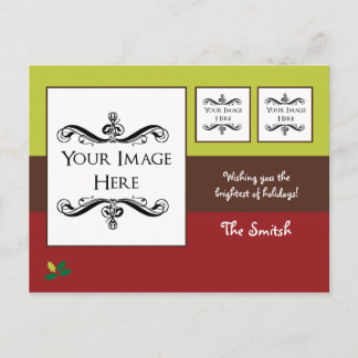 Kerstvakantieansichtkaart met jouw foto feestdagenkaart