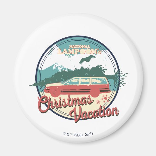 kerstvakantiebadge op nationaal Lampoon Magneet (Voorkant)
