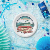 kerstvakantiebadge op nationaal Lampoon Papieren Bordje (Feest)