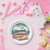 kerstvakantiebadge op nationaal Lampoon Papieren Bordje (Feest)