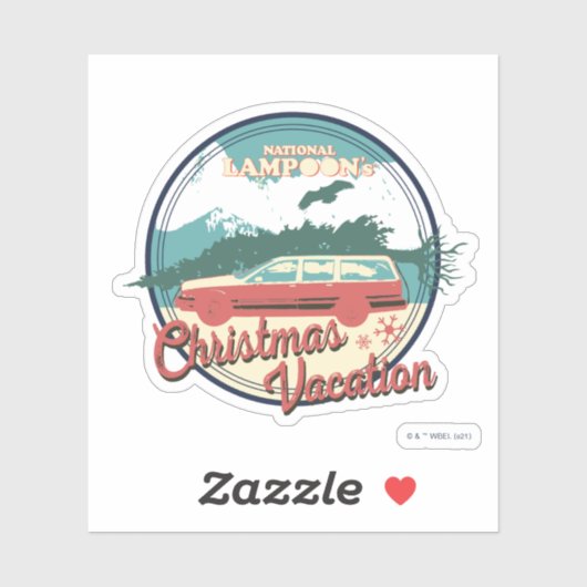kerstvakantiebadge op nationaal Lampoon Sticker (Vel)