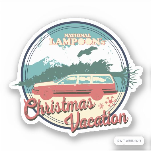 kerstvakantiebadge op nationaal Lampoon Sticker (Voorkant)
