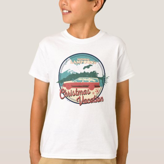 kerstvakantiebadge op nationaal Lampoon T-shirt (Voorkant)