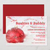 Kerstvakantieballen Bruisende Bruidsdouche Kaart (Voorkant / Achterkant)