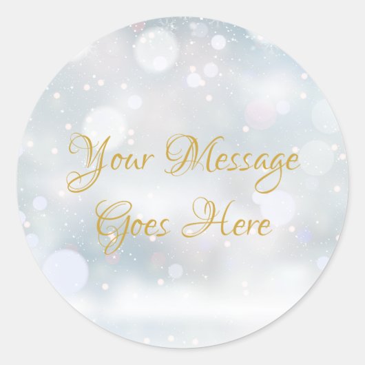 Kerstvakantiebericht Ronde Sticker (Voorkant)