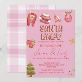 Kerstvakantieboom Santa Baby Shower Kaart