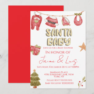 Kerstvakantieboom Santa Jongens Babyshower Kaart