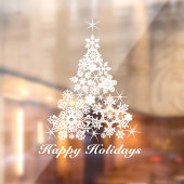 Kerstvakantieboom, wit aangepast raamsticker (Vel 2)