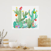 Kerstvakantiecactus Woestijn Zuidwesten Print (Keuken)