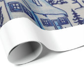  kerstvakantiedorp cadeaupapier (Rol Hoek)