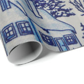  kerstvakantiedorp cadeaupapier (Rol Hoek)