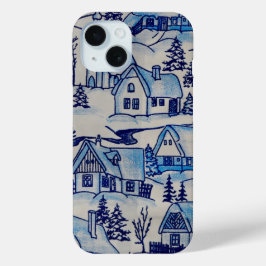  kerstvakantiedorp iPhone 15 case