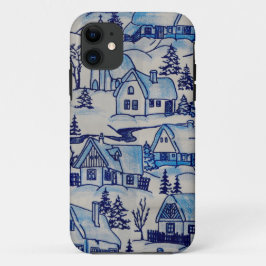  kerstvakantiedorp iPhone 11 hoesje