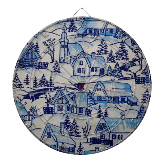  kerstvakantiedorp dartbord (Voorkant)