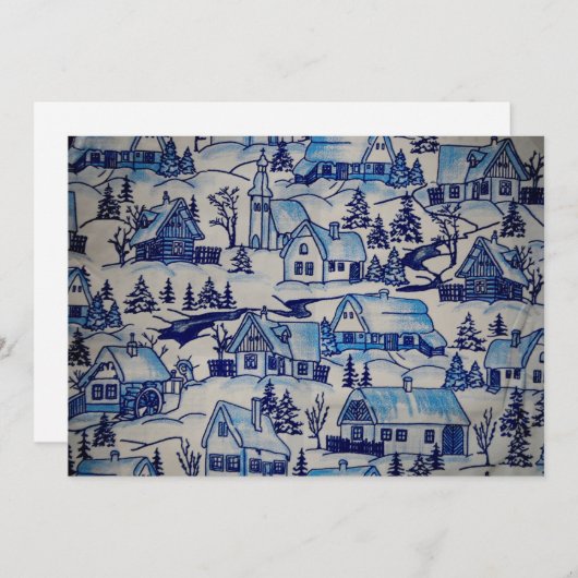  kerstvakantiedorp feestdagenkaart (Voorkant / Achterkant)