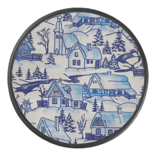  kerstvakantiedorp hockey puck (Voorkant)