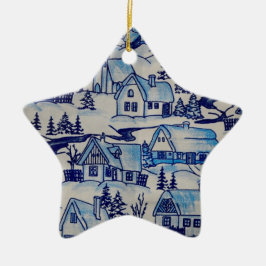  kerstvakantiedorp keramisch ornament