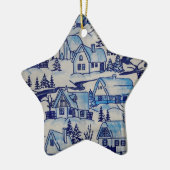  kerstvakantiedorp keramisch ornament (Links)