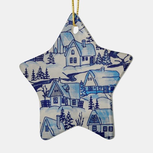  kerstvakantiedorp keramisch ornament (Links)