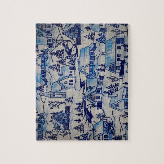  kerstvakantiedorp legpuzzel (Verticaal)