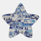  kerstvakantiedorp ster sticker (Voorkant)