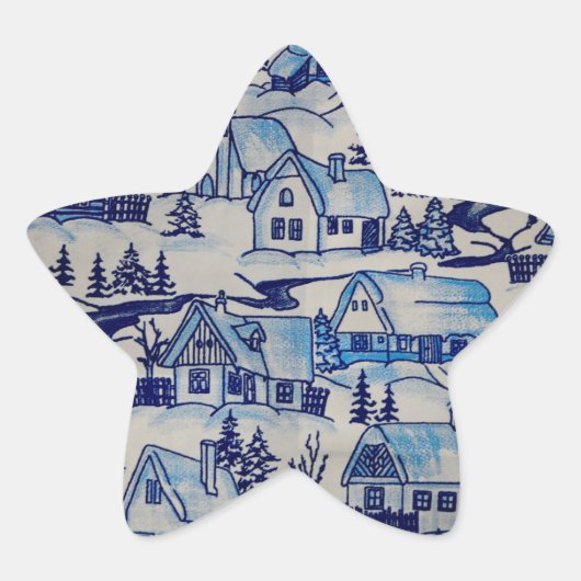  kerstvakantiedorp ster sticker (Voorkant)