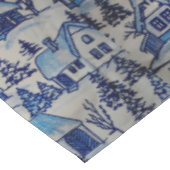  kerstvakantiedorp tafelkleed (Gekanteld)