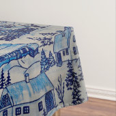 kerstvakantiedorp tafelkleed (Voorbeeld)