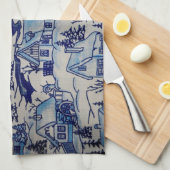  kerstvakantiedorp theedoek (Quarter Fold)