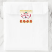 Kerstvakantiefeest Glitter Vierkante Sticker (Tas)