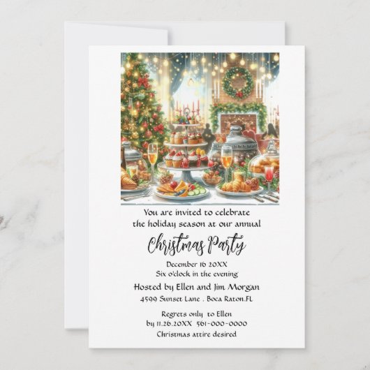 Kerstvakantiefeest  kaart (Voorkant)