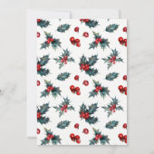 Kerstvakantiefeest Kerstmis Hulst & Denneappels Kaart (Achterkant)