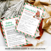 Kerstvakantiefeest Mad Libs-spel Feestdagenkaart