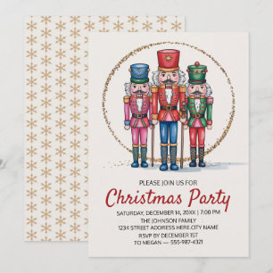 Kerstvakantiefeest Notenkraker Goud Glitter Kaart
