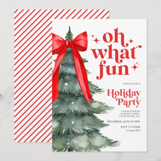 Kerstvakantiefeest Oh wat leuk Kaart (Voorkant / Achterkant)