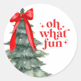 Kerstvakantiefeest Oh wat leuk Ronde Sticker