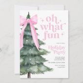 Kerstvakantiefeest Oh wat leuk Roze Kaart (Voorkant)