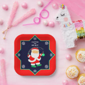 Kerstvakantiefeest Papieren Bordje (Feest)