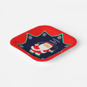 Kerstvakantiefeest Papieren Bordje (Gebogen)