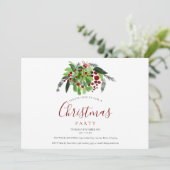 Kerstvakantiefeest Rode bessen Kaart (Staand voorkant)