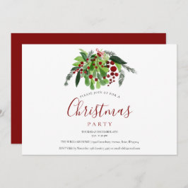 Kerstvakantiefeest Rode bessen Kaart