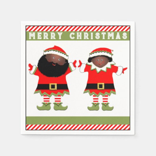 Kerstvakantiefeest Servet (Voorkant)