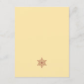Kerstvakantiefeest sneeuwvlok kaart (Achterkant)
