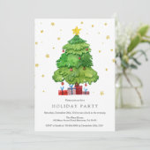 Kerstvakantiefeest Uitnodiging (Staand voorkant)
